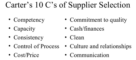 10c of Supplier Selection b Ray Carter