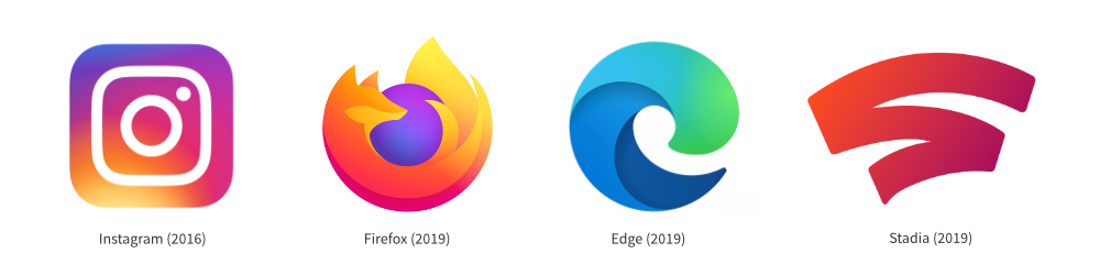 Saturated Gradients Browser Icons Examples